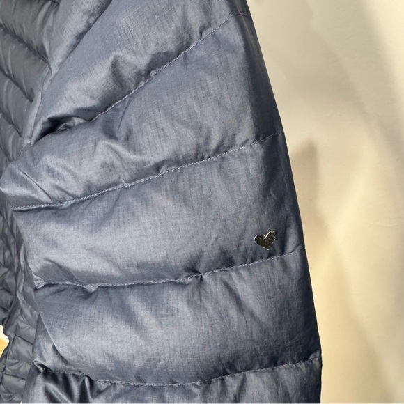 Patagonia Down Sweater Hoody Puffer Jacket Navy / Turquoise Blue Women’s XS - Picture 10 of 14